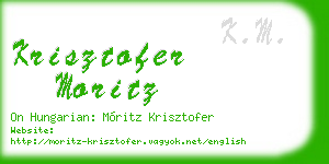 krisztofer moritz business card